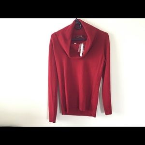 Carol Rose Cow Neck Sweater - RED